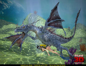 Diver - Seductive ponytailed diver girl fully equipped getting fucked by a blue  marine dragon in the depths of the sea - CartoonTube.XXX