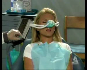 Medical Anesthesia Mask Fetish Porn - Hope and Faith - Season 3, Episode 4, â€œLove and Teethâ€ Hope is gassed at  the dentist and acts silly.