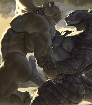 kong cartoon porn - Raccoon21] Godzilla x King Kong - Gay Manga | HD Porn Comics