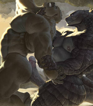King Kong Sex - Raccoon21] Godzilla x King Kong - Gay Manga | HD Porn Comics
