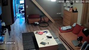 naked on security cam - Security cam, girl naked around her house