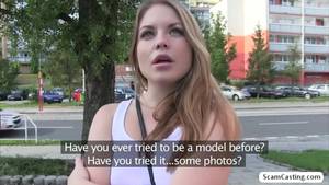 fake agent russian - Russian hot chick Alessandra gets fucked by the fake agent in the bushes