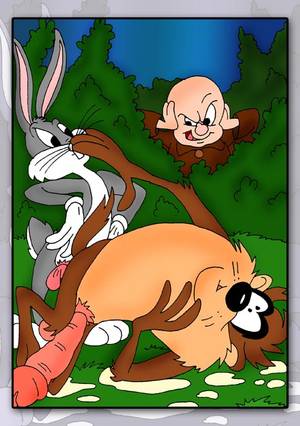 Cartoon Porn Bugs Bunny And Porky Pig - ... Honey Bunny getting slammed hardly by Porky Pig and taking face load ...