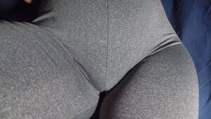 Girls In Pants With Pussy Mounds - Watch my Mound in Gray Leggings - Pornhub.com