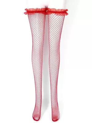 Colored Fishnet Stockings Porn - Porno Hollow Out Fishnet Stockings Sissy Crossdresser Thigh High Socks Sexy  Sheer Ruffle Silk Stocking See Through Mesh Hosiery - Socks & Hosiery -  AliExpress
