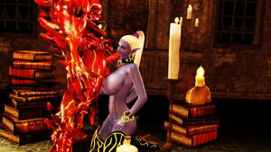 fire monster hentai - Fire demon is ready to stick his sizzling 3D dick into a temptress | Elf  raped by demons