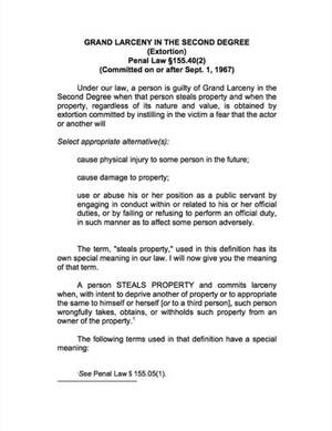 Blackmail Punishment Porn - Grand Larceny by Extortion: PL 155.30(6) and 155.40(2) | New York Criminal  Defense Lawyers