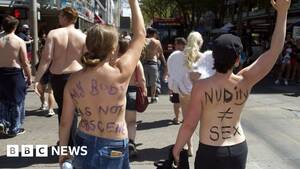 naked nudists doing the dirty - Does the US have a problem with topless women?