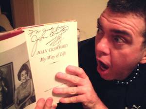 Joan Crawford Lesbian Porn - ... copy of Joan Crawfords book 'My way of life', in celebration Adam also  decided to photoshop my face into an old Joan Crawford movie poster .. nice.