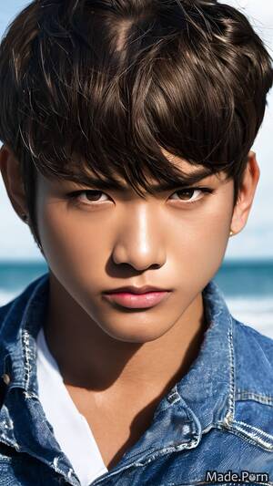 Boys Looking Porn Art - Porn image of looking at viewer 18 big cock short hair realistic art beach  gay created by AI