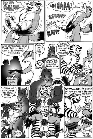 Cartoon Anal Sex Art Drawings - anal anal_sex anthro canine comic condom cum dialogue doggy_style  english_text equine erection feline fox from_behind furry
