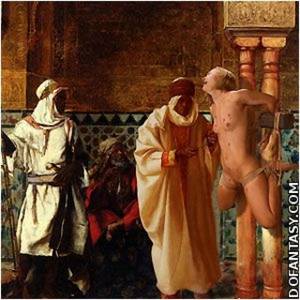 Arab Harem Porn Comics - Bondage comics. New slave in harem inspected by Emir himself!