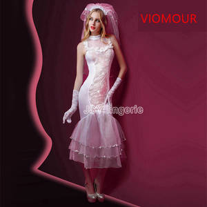 Lingerie Bride Porn - 6037 New Porn Women Bride Sexy Lingerie Hot Erotic Lace Wedding Lingerie  White See Through Costumes