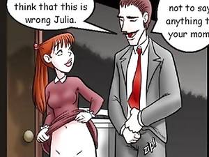 Julia Cartoon Porn - Cartoon anal fuck action with Julia and her daddy