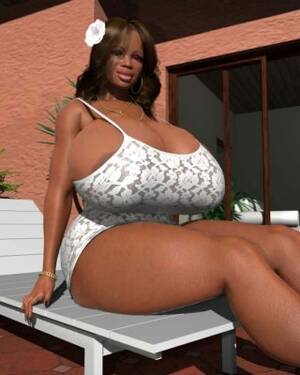 fat ebony tits 3d - Busty ebony 3D BBW hottie showing her huge boobs outdoors Porn Pictures,  XXX Photos, Sex Images #2678389 - PICTOA