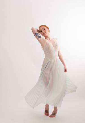 50s Style Sexy Nightgowns - Vintage 1950s Nightgown - 50s Lingerie - Pale Blue with Ivory Lace