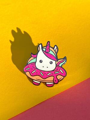 cartoon porn selber flash costume - Pink Unicorn Donut Hard Enamel Pin Badge With Extra Sparkly - Etsy Ireland