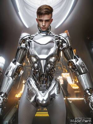 Gay Robot Porn - Porn image of titanium steampunk big cock robot aluminum full shot gay  created by AI