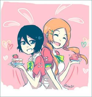 Bleach Neil Porn Valentine Day - Two lovely Bleach characters. Inoue Orihime and Kuchiki Rukia