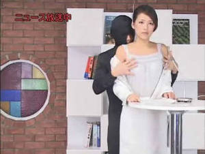 japanese naked news anchors fucked - Japanese Woman Fucks on TV