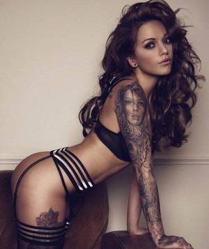 Brazil Tattoos Porn - Super porn babe in black lingerie amazing brazilian babe