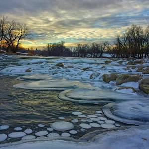 Fargo Homemade Porn - Floating ice discs on the Red River in #Fargo #NorthOfNormal