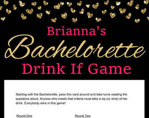 dirty party games - Personalized Bachelorette Party Game - Drink If - Printable Bachelorette  Games - Hens Night Games -