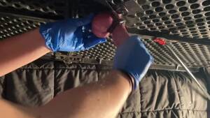 gloved handjob mesh - Milking Table Handjob With Rubber Gloves. - FAPCAT