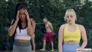 huge tits jogger - Two joggers see a mistress with toyboy and check it out.The busty ebony and  her big tits blonde gf join in for a facesitting and fucking foursome -  XNXX.COM