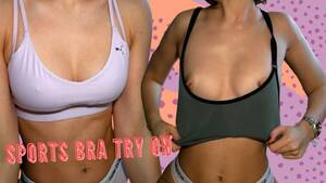 Bra Sex Sports - Sports Bra Try-On Haul PetitTits - porn video N20915804