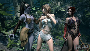 3d Elf Lesbian Porn - Sexy elf lesbians have a 3d sex rendezvous in the forest - 12 Pics | Hentai  City