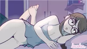 cartoon tranny caught masturbating - Her Futanari Friend is Masturbating next to her in the Bed | xHamster