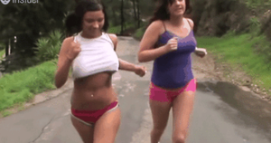 large running tits - Girls with big boobs. Do they bounce a lot when running, or even when  walking for that matter? - Sexuality