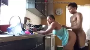 ebony porn kitchen - Big booty ebony fucked in kitchen | xHamster