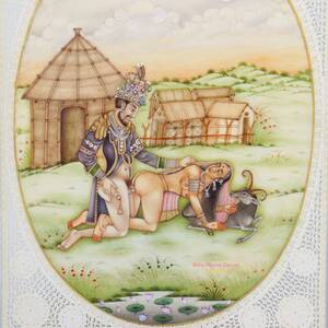 Ancient King Porn Paintings - Erotic Indian King Painting Kamasutra Sex Painting Outdoor - Etsy Canada