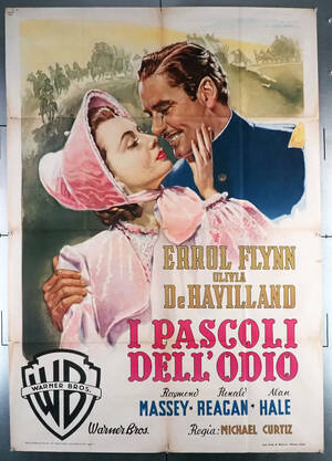 1940 Italian Porn - Original Santa Fe Trail (1940) movie poster in C7 condition for $5000.00