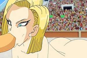 cartoon movie blowjobs - Public Blowjob At The Stadium From The Blonde Android 18 From The Cartoon  Dragon B, watch