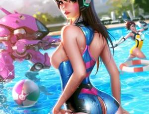 Hit Girl Paheal Porn - D.Va Bewbs ~ Overwatch Rule 34 â€“ Nerd Porn!