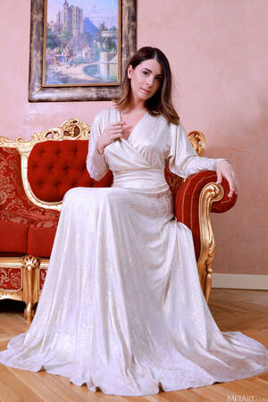 elegant dress - Alice Kelly does not wear panties under her silky elegant dress