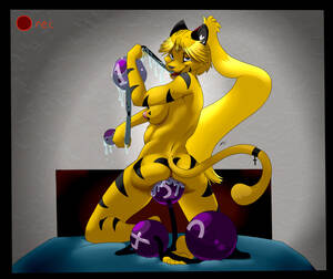 lesbian anal beads furries - Rule 34 - all the way through anal anal beads anthro bed breasts edit  feline female fur furry gaping hyper large insertion looking at viewer  nipples open mouth severus sex toy solo