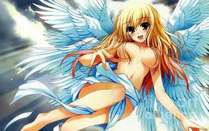 Cute Anime Angel Girl Porn - Cute Nude Hentai Girl Angel Ultra HD Fleece Blanket by Hi Res - Pixels