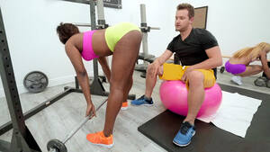 ebony gym - Ebony hottie Skyler Nicole does sports in the gym - Porn Movies - 3Movs