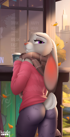 Furry Leggings Porn - Rule 34 - 1girls anthro ass autumn bunny ears clothing coffee disney female  female only fur furry grey fur judy hopps lagomorph leggings leporid  looking at viewer looking back lunaticthewabbit mammal purple