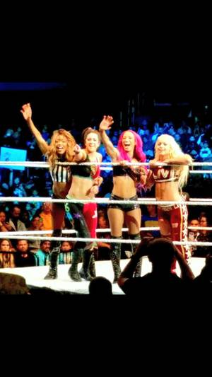 Aj Lee Alicia Fox - Alicia Fox, the Hugger Bayley, the BO$$ Sasha Banks & Liv Morgan