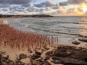 bondi beach topless video - Bondi Briefly Turned Into a Nude Beach for Photographer Spencer Tunick's  Latest Mass Installation - Concrete Playground