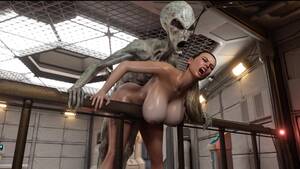 big alien boobs - Alien with Huge Cock drills Busty MILF on a spaceship [BLACKLADDER]