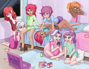 Bakery Porn Mlp - 2146037 - safe, artist:fearingfun, apple bloom, babs seed, diamond tiara,  scootaloo, silver spoon, sweetie belle, tag-a-long, twist, human, g4,  adorababs, adorabloom, barefoot, bed, clothes, cute, cutealoo, dark skin,  diamondbetes, diasweetes, feet ...