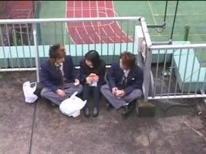 asian outdoor hand job - Japanese Outdoor Handjob - NonkTube.com