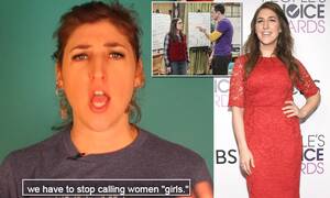 Mayim Bialik Porn Caps - Mayim Bialik says not to call women 'girls' | Daily Mail Online