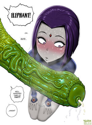 cartoon monster cock deep throut - Raven & Beast Boy - Transforming Blowjob â€“ Fellatrix - Comics Army
